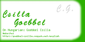 csilla goebbel business card